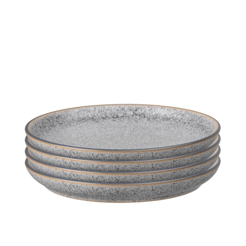 Studio Grey Set of 4 coupe dinner plates, 26cm, Granite