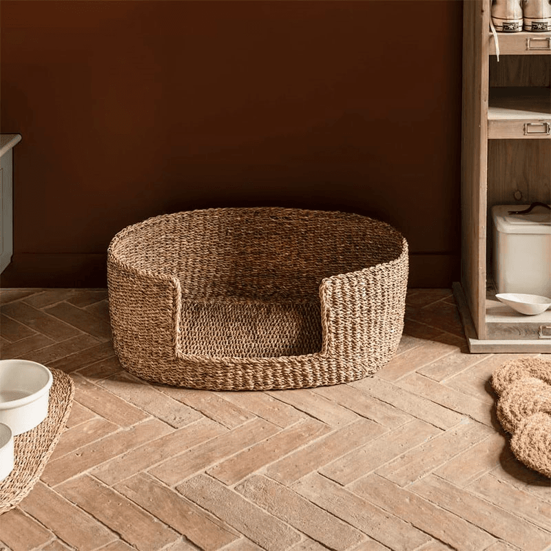 Brading Set of 2 Pet Beds, Natural