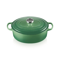 Image showing the Signature Cast Iron Oval Casserole, D29 cm, Bamboo product.