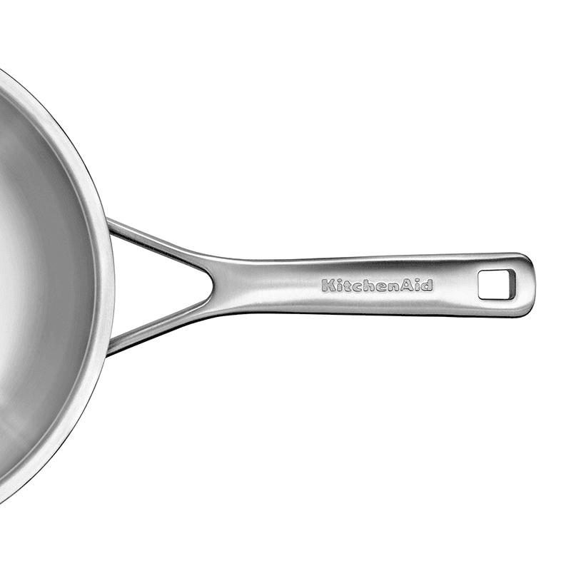 MultiPly Stainless Steel Open Frying Pan, 28cm, Silver