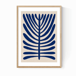 Image showing the Alisa Galitsyna One Hundred Leaved Plant Ii Print, A2, Blue product.