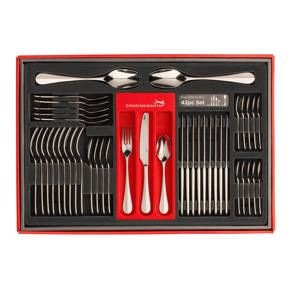 Baguette 42 piece cutlery set, mirror finish