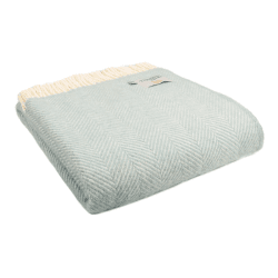 Image showing the Fishbone Throw, 150 x 183cm, Duck Egg product.