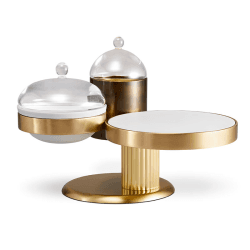 Image showing the Kelly Behun Tiered Dessert Servers, H17cm, Gold product.