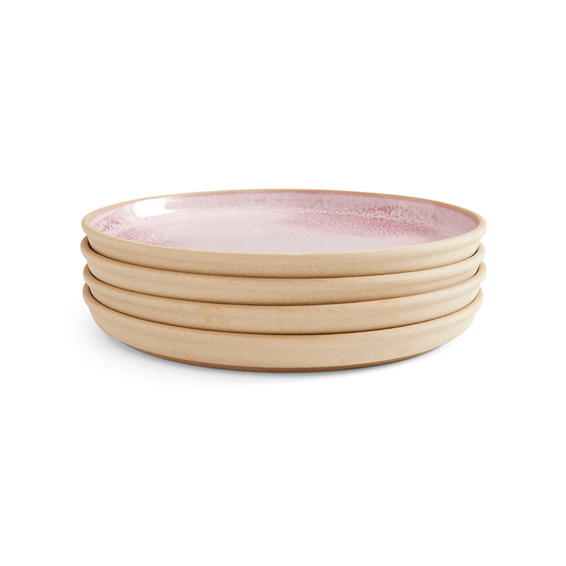 Minerals Set of 4 Side Plates, D21.5cm, Rose Quartz