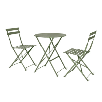 Image showing the Rive Droite 3 Peice Bistro Set, Thistle Green product.
