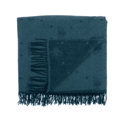 Image showing the Bees Knitted Wool Throw, 130 x 164cm, Navy product.