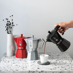 Image showing the Bialetti Moka Espresso Pot, 6 Cup Capacity, Black product.