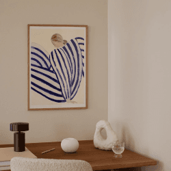 Image showing the Stripe At Concorde, Sofia Lind, H70 x W50cm, Blue product.