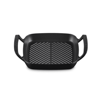 Image showing the BBQ Square Grill Pan, 26cm, Satin Black product.
