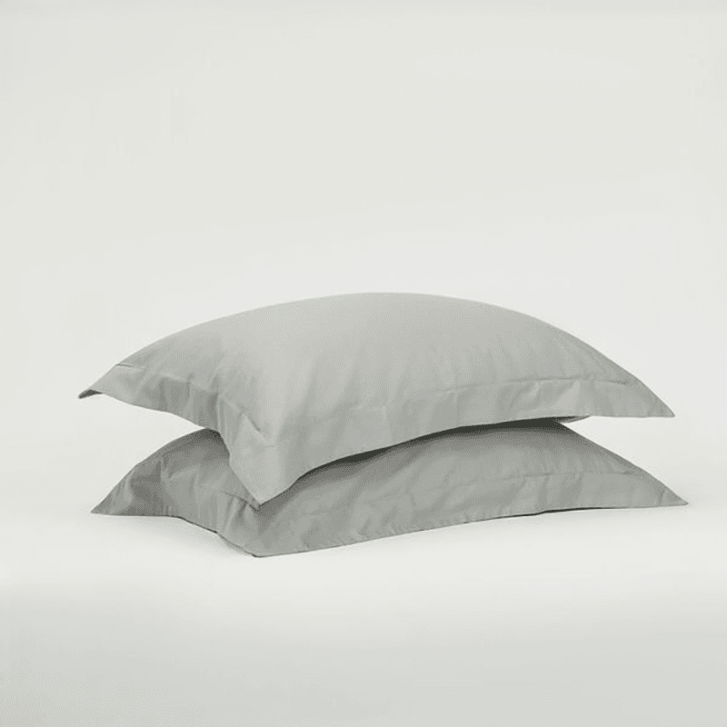 The Edged 300 Thread Count Oxford Border Sateen Pair of Pillowcases, Standard, Sage Green