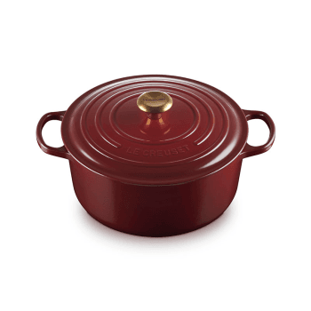 Image showing the Signature Cast Iron Round Casserole, 28cm, Garnet product.
