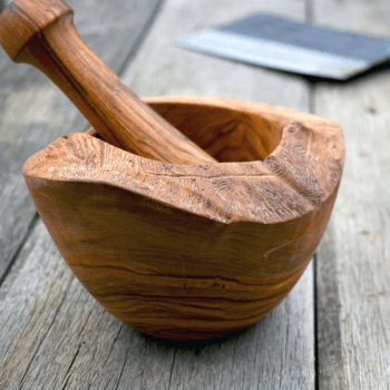 Image showing the Olive Wood Pestle & Mortar - 12cm product.