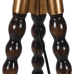 Image showing the Wooden Spindle Floor Lamp, H160cm, Black product.