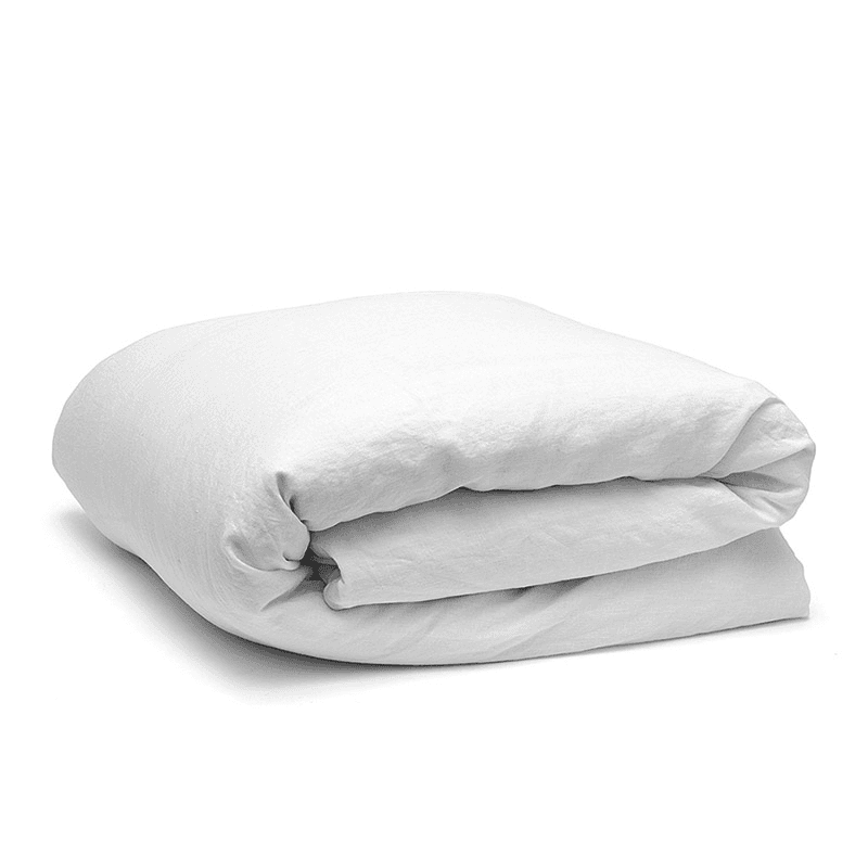 Linen Duvet Cover, Super King, Snow