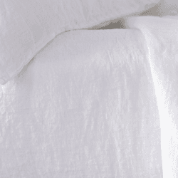 Image showing the Linen Fitted Sheet, King, White product.