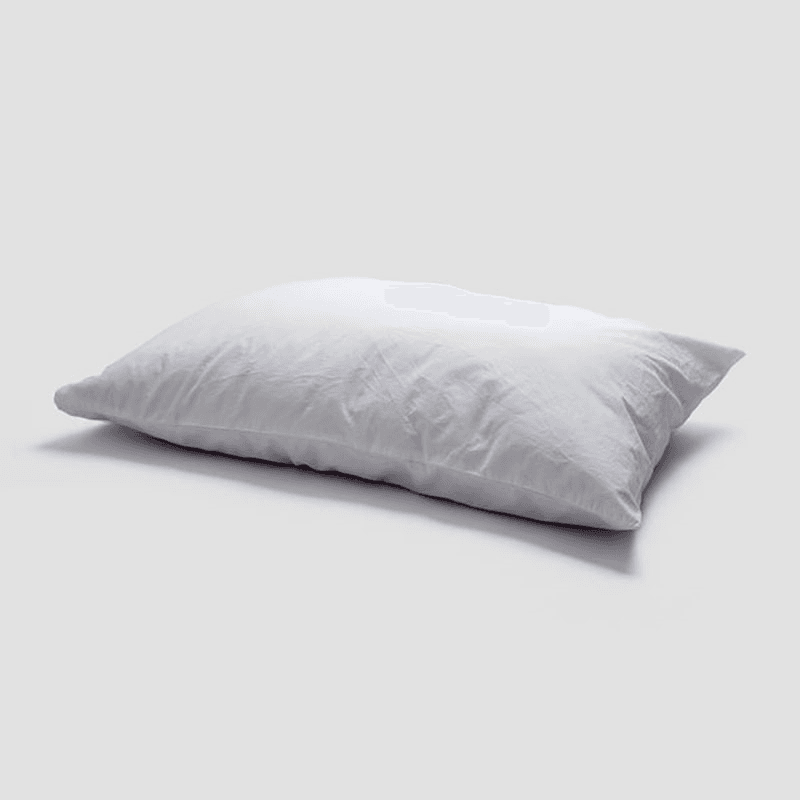 Washed Cotton Percale Pair of Super King Pillowcases, White