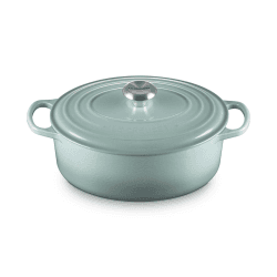 Image showing the Cast Iron Oval Casserole, 29cm, Sea Salt product.