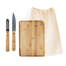 Image showing the Chef Set Chopping Board, 28 x 20cm, Natural product.