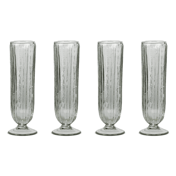Image showing the Sigiri Set of 4 Champagne Glasses, 250ml, Clear product.