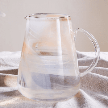 Image showing the Shirali Marble Swirl Jug, 2L, Apricot product.
