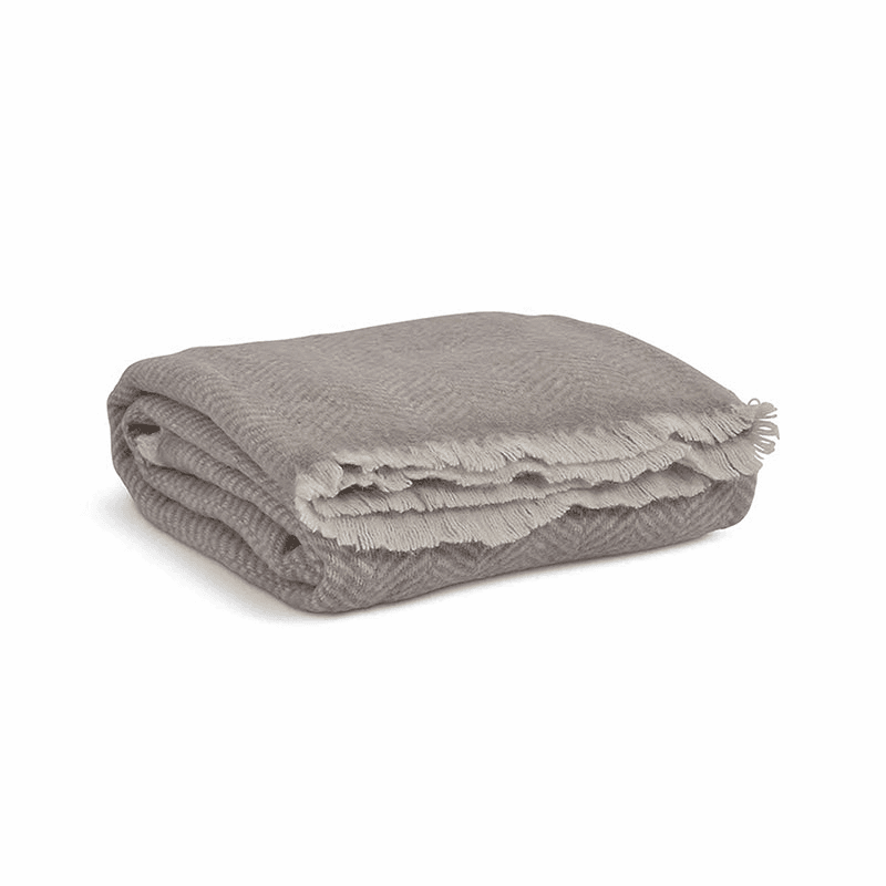 Leigh Herringbone Throw, 130 x 170cm, Natural
