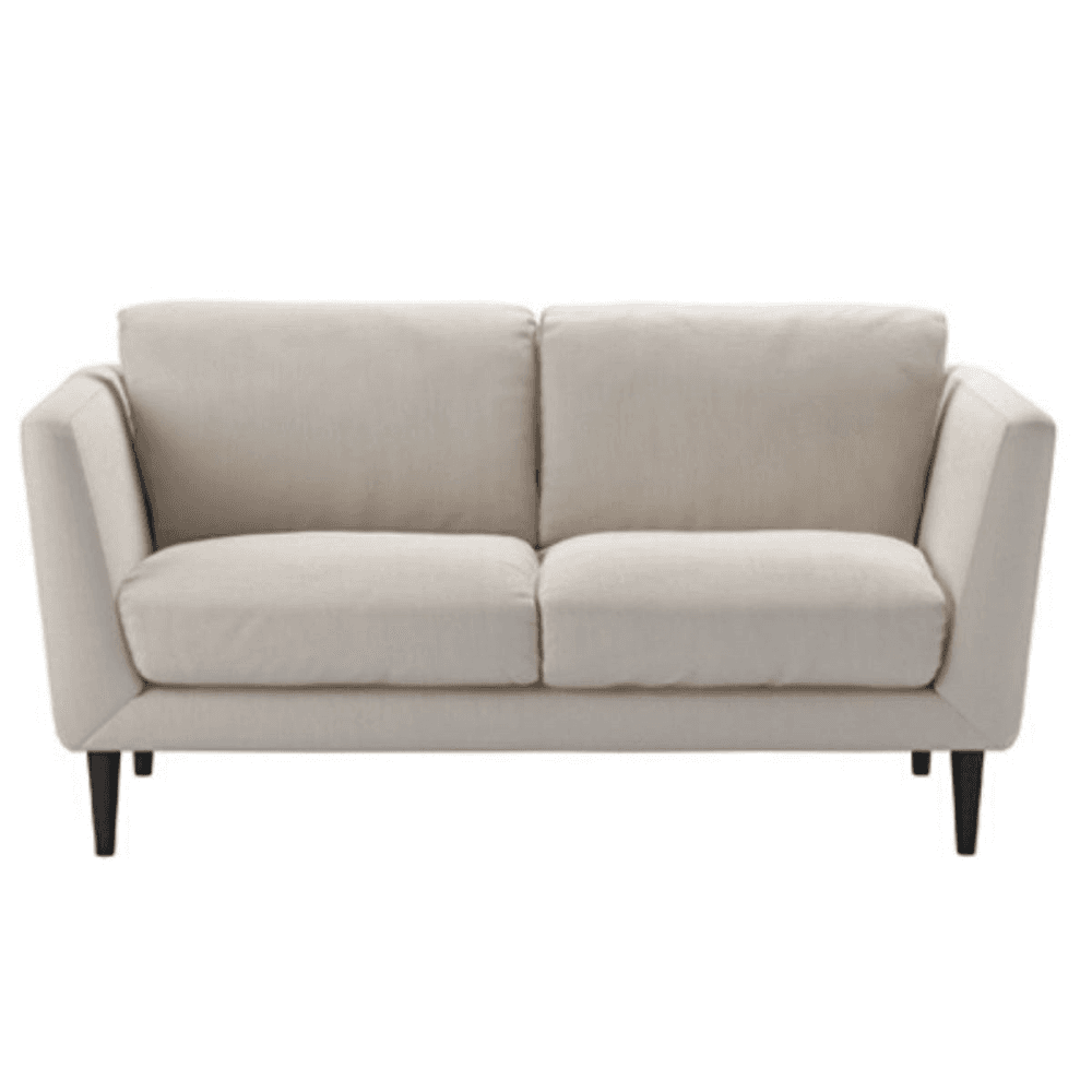 Holly, Two Seat Sofa, Taupe Brushed Linen Cotton, Taupe