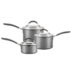 Image showing the A1 Non-Stick 3 Piece Pan Set, Grey product.