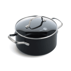 Image showing the Copenhagen Non-Stick Casserole with Lid, 20, Black product.