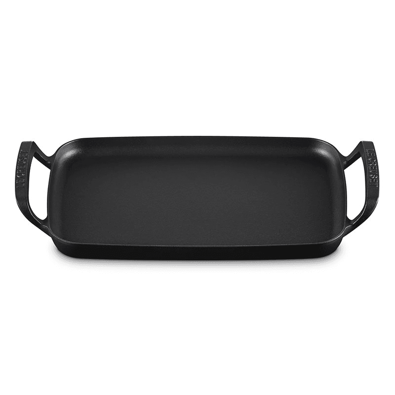 BBQ Rectangular Griddle, 40cm, Satin Black