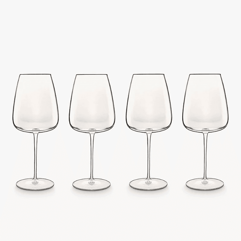 Talismano Set of 4 Bordeaux Red Wine Glasses, 700ml, Clear