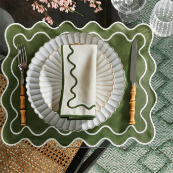 Image showing the Meadow Set of 4 Placemats, L45 x W36cm, Green product.