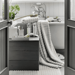 Image showing the Hydrocotton Bath mat, 50 x 80cm, Pearl grey product.