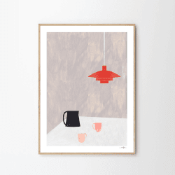 Image showing the Orange Pendant - Ana Frois Art print, H40 x D30cm, Multi product.