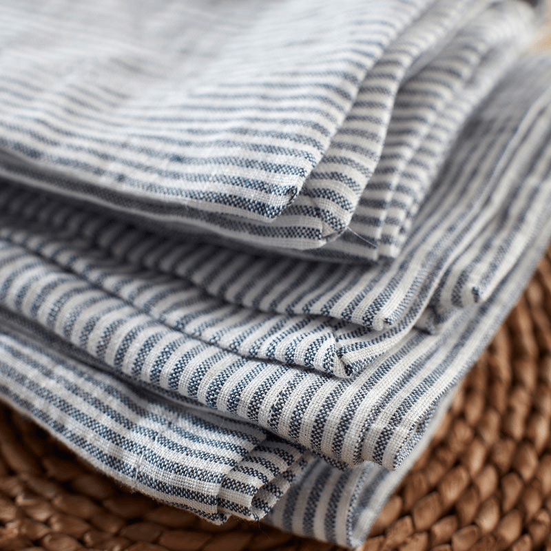Sid Stripe Set of 4 Napkins, 47 x 47cm, French Blue