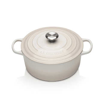 Image showing the Signature Cast Iron Round Casserole, 24cm, Meringue product.