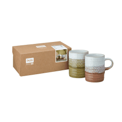 Image showing the Kiln Accents Set of 2 Mugs, 410ml, Ochre & Rust product.