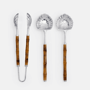Image showing the Masen Serving Set, Bamboo product.