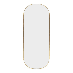 Image showing the Fine Edge Oval Mirror, 40 x 100 cm, Gold product.