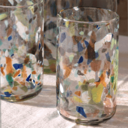 Image showing the Terrazzo Set of 4 Tall Boy Tumblers, 450ml, Multi product.