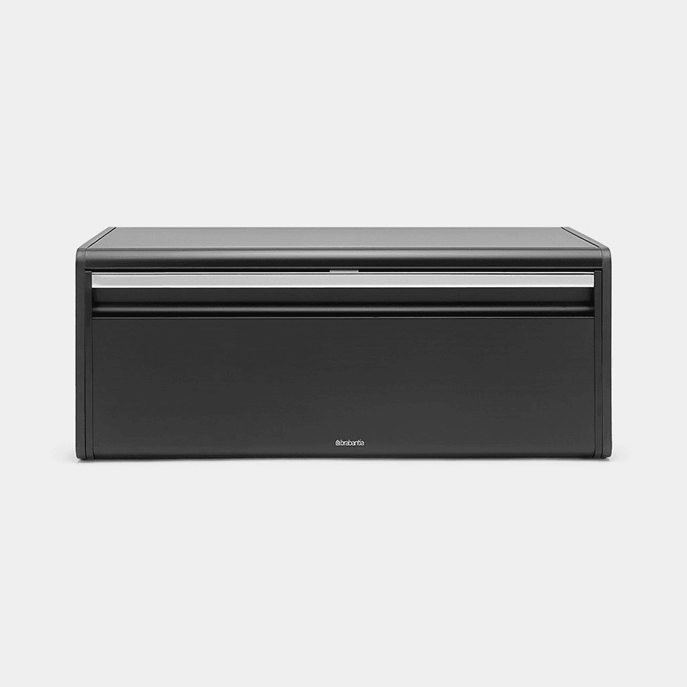 Fall Front bread bin, H18.7 x W46.5 x D25cm, Matt Black