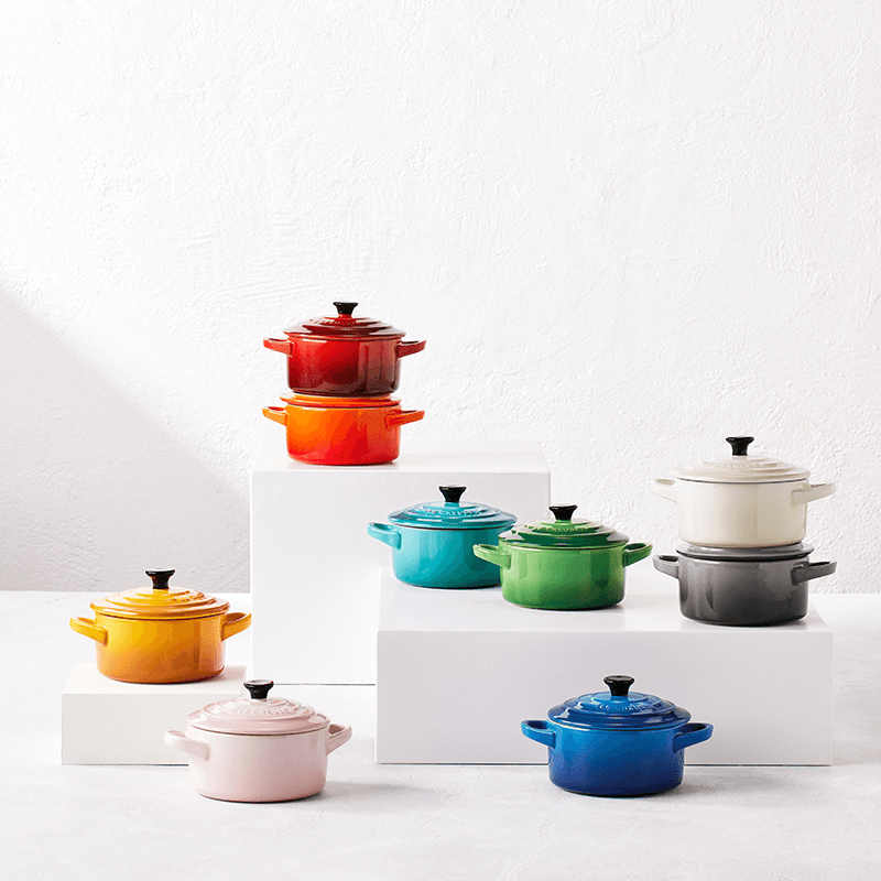 Stoneware Petite Round Casserole, 10cm, Bamboo Green