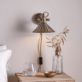 Image showing the Moti Wall Lamp, H20cm, Antique Brass product.