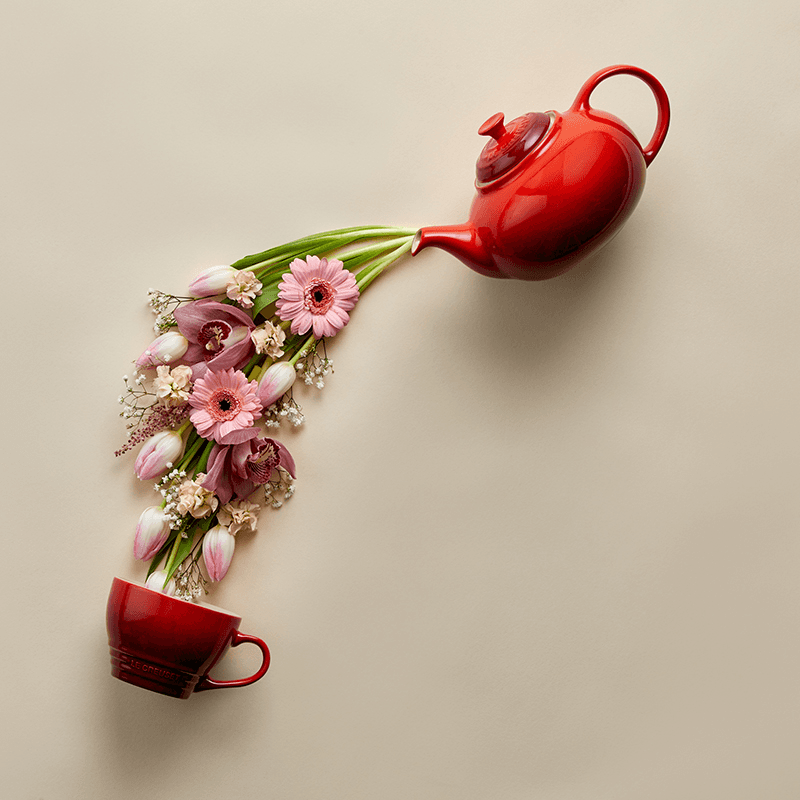 Stoneware Classic teapot, 1.3 litre, Cerise