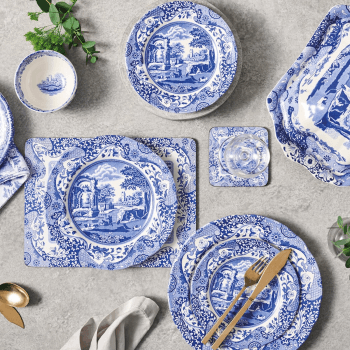 Image showing the Blue Italian Set of 4 plates, 15cm product.