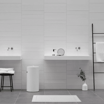 Image showing the Icon Towel ladder, 45 x 3 x 175cm, Black product.