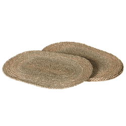 Image showing the Oval Set of 4 Placemats, 28.5 x 46cm, Sea Grass product.
