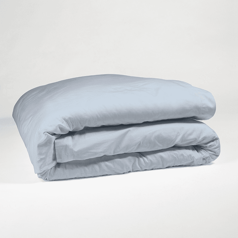 The Edged 300 Thread Count Oxford Border Sateen Duvet Cover, King, Nordic Sky