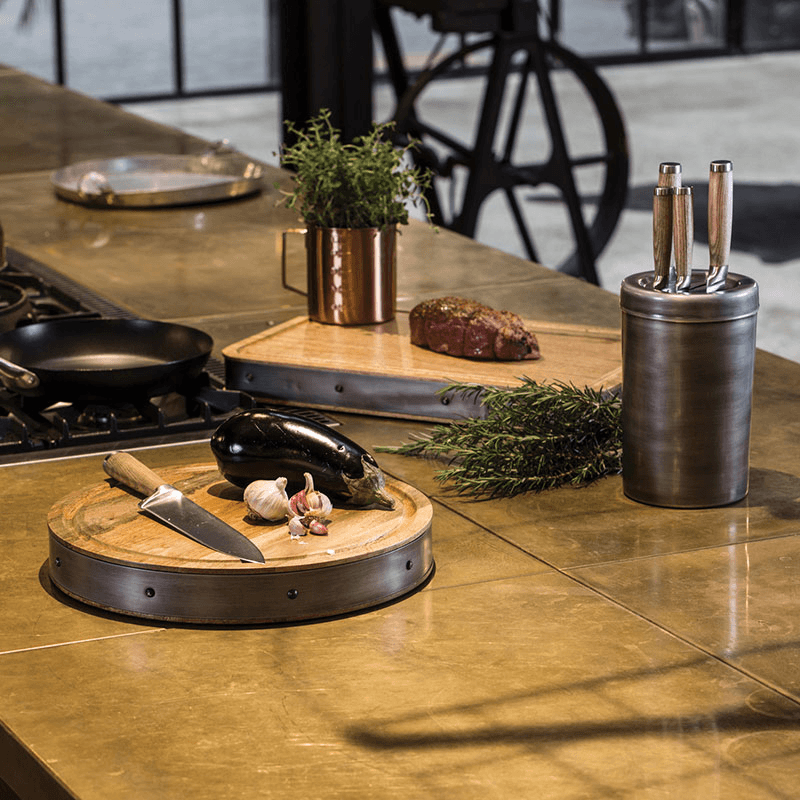 Industrial Kitchen Rectangular butchers block, 48 x 32 x 5cm, Mango Wood