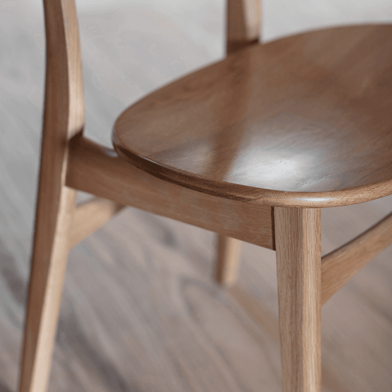 Longcot Set of 2 Dining Chairs, Natural